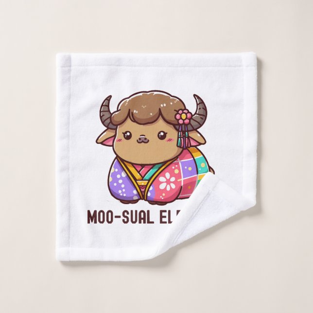 Vache en élégance dans les Highland (Gant de toilette)