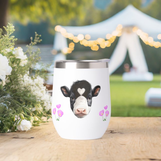 Vache et fleurs Paruline à vin thermique (Extérieur)