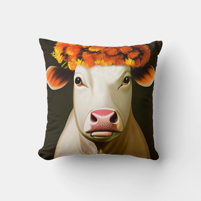 Vache Fleurie Kissen (Vorderseite)