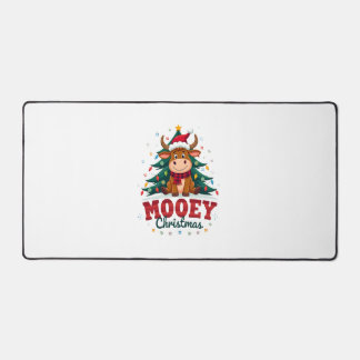 Vache Highlandère Génisse Chapeau de Père Noël Moo
