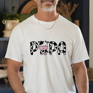 Vache Papa T-Shirt Grand-Père Papa Père Papa Anniv