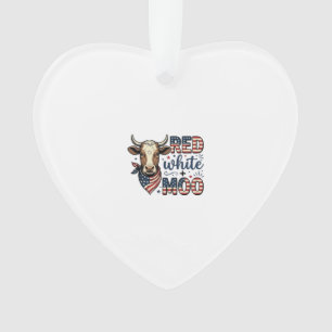 Vache Patriotique Rouge Blanc Moo Chemise 4 Juille