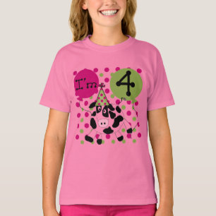 Vache rose 4e Anniversaire Tshirts et cadeaux