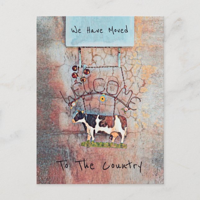 Vache Rustique Pays Western Farm Carte de déplacem (Devant)