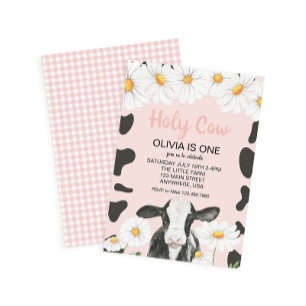 Vache sacrée, je suis une invitation d'anniversair