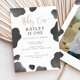 Vache sainte Je suis un Invitation d'anniversaire,