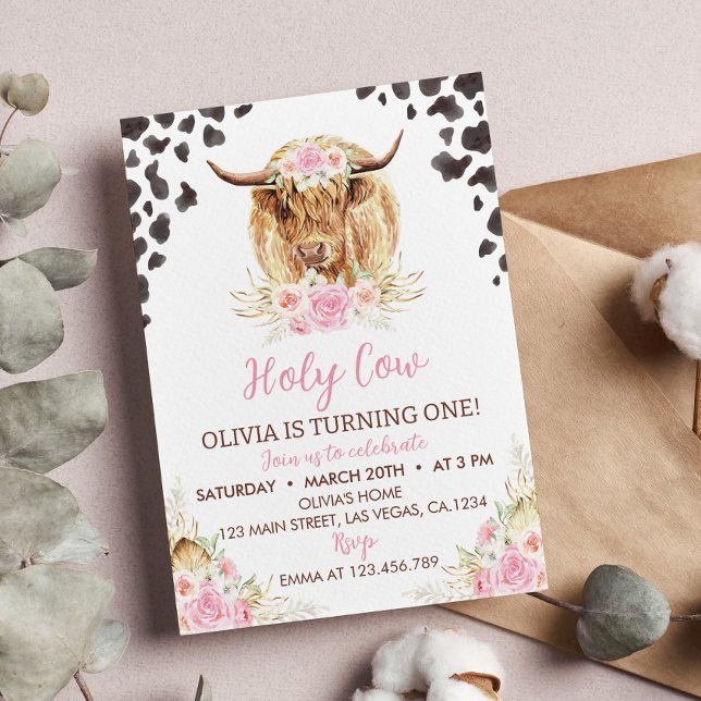 Vache sainte Je suis une fille première invitation (Créateur téléchargé)