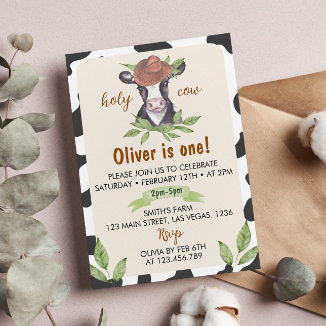 Vache sainte Je suis une invitation d'anniversaire (Créateur téléchargé)