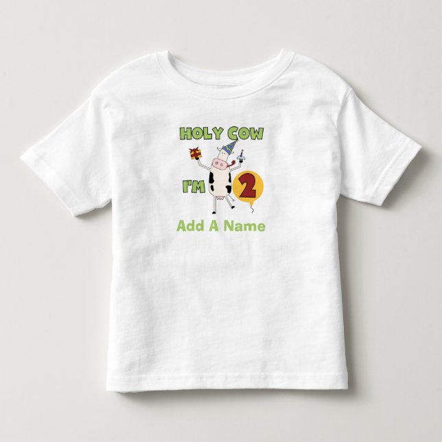Vache sainte personnalisée je suis T-shirt de 2 (Devant)