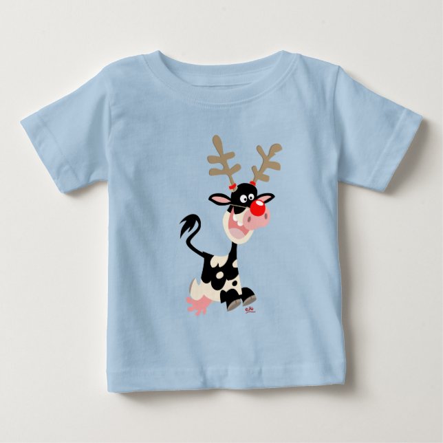 Vache se déguisant en T-shirt bébé renne (Devant)