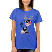 Vache se déguisant en T-shirt femmes de rennes