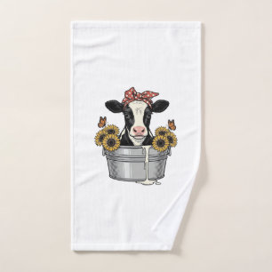 Vache vintage dans une baignoire Tournesol Papillo