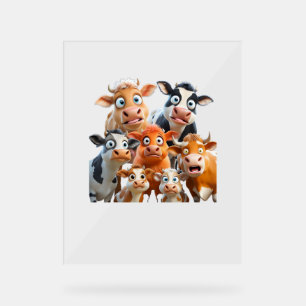 Vache Visage drôle mignonne animal vache fermier v