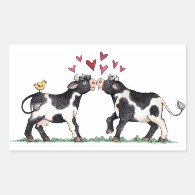 Vaches à baiser - Stickers (Devant)