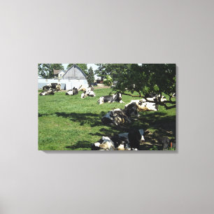 Vaches au repos à la ferme Toile encadrée Art