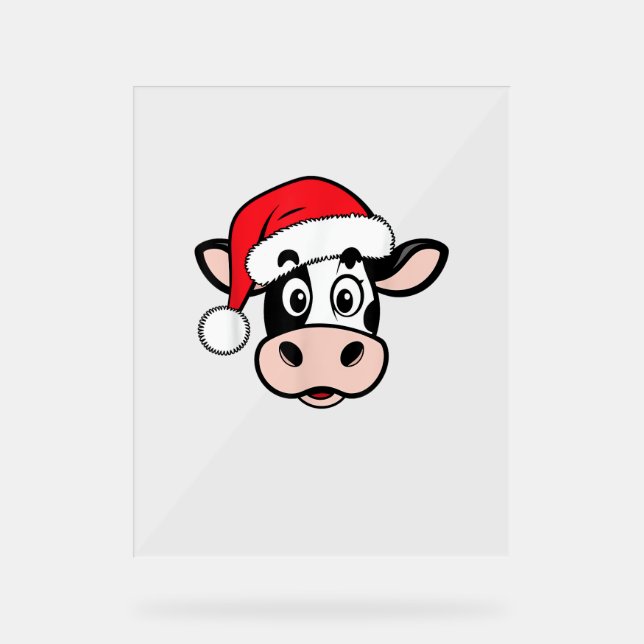 Vaches de Noël Père Noël mignonne Noël Heifer Fill (Recto)