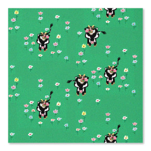 Vaches et marguerites laitières Papier peint