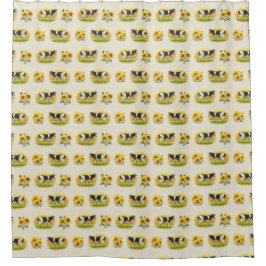 Vaches et tournesol Douche rideau