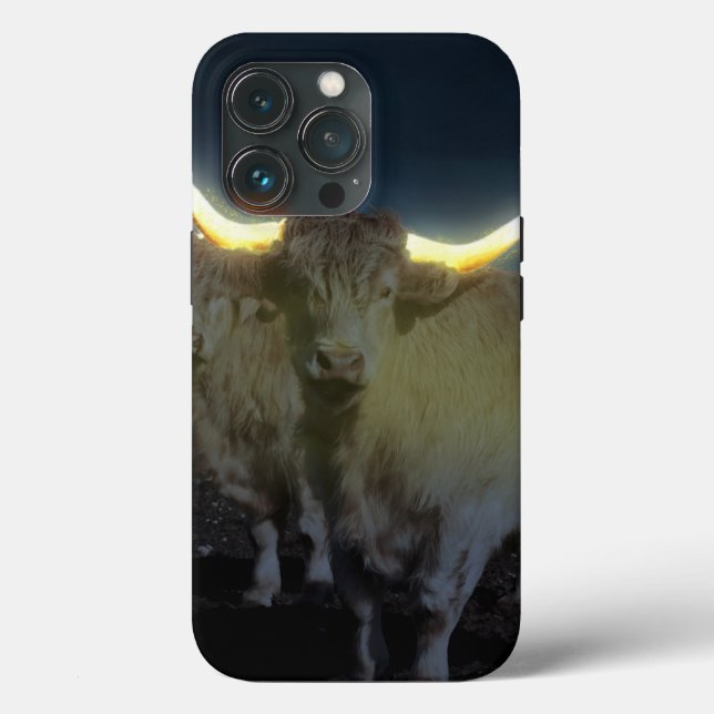 Vaches Highland brillent dans l'obscurité, Coque i (Verso)
