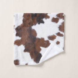 vaches peau brun blanc ensemble de serviette de ba