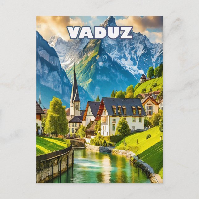 Vaduz, Alpenjoyau Postkarte (Vorderseite)