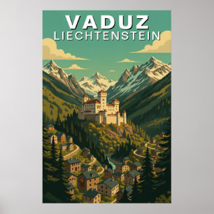 Vaduz, Liechtenstein Alpen-Hang Reise Poster