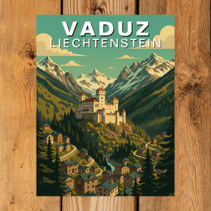 Vaduz, Liechtenstein Alpenhang Reise Postkarte