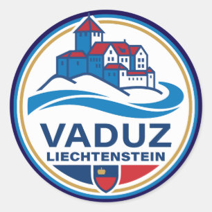 Vaduz Liechtenstein Europa Runder Aufkleber
