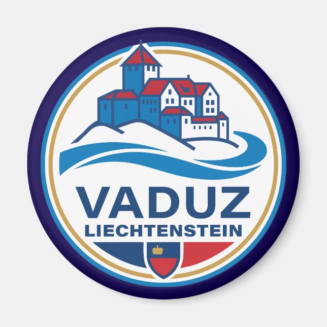 Vaduz Liechtenstein Europe Magnet (Vorne)
