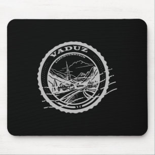 Vaduz Liechtenstein Reise Vintage Schild Stempel  Mousepad