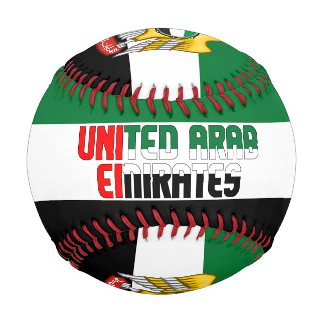 VAE Flag and Coat of Arms Patriotic Baseball (Vorderseite)