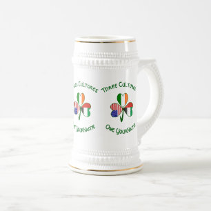 VAE Irisch Amerikanische Kleeblatt-Flagge Personal Bierglas
