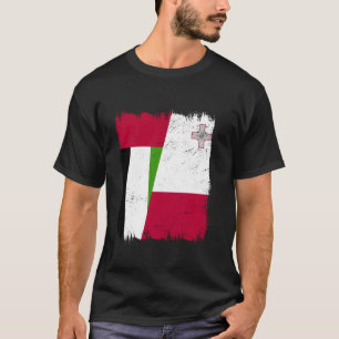 VAE Malta Halbfahne Vereinigte Arabische Emirate M T-Shirt