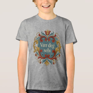 "Vær Deg Selv" (Sei Du Selbst) Norwegische Kinderb Tri-Blend Shirt
