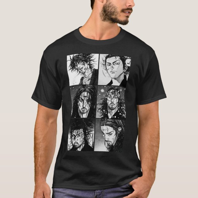 Vagabond Manga Faces T-Shirt (Vorderseite)