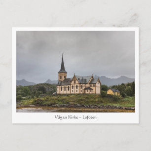 Vagan Kirche Lofoten-Inseln Postkarte