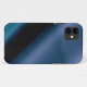 Vages L Blau-Schwarzes abstraktes Case-Mate iPhone Hülle (Rückseite (Horizontal))