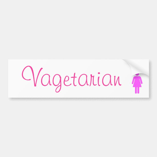 "Vagetarian" lesbischer Stolz-Autoaufkleber Autoaufkleber (Vorne)