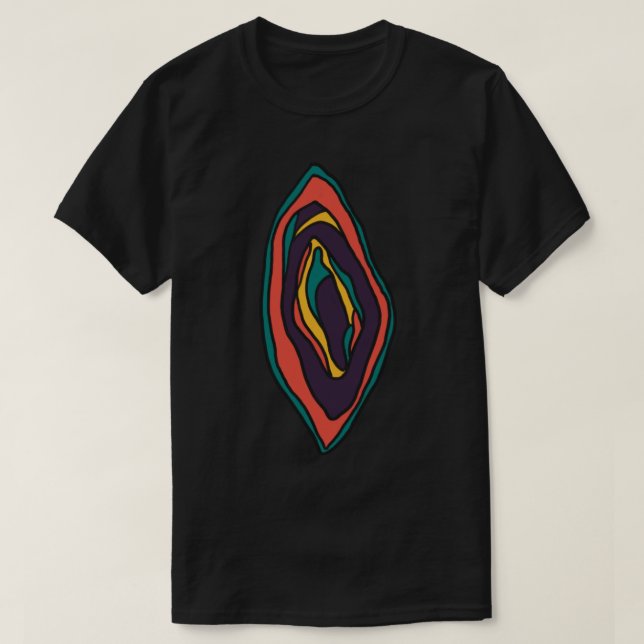 Vagina Vuvla Sticker T-Shirt (Design vorne)