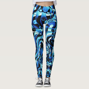 Vague Abstraite 270321 - 02 Leggings Bleus