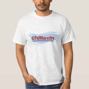 Vague bleue Chillaxin de T-shirt adulte