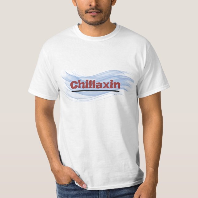 Vague bleue Chillaxin de T-shirt adulte (Devant)