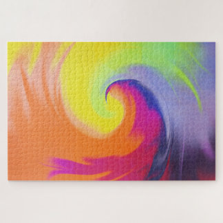 Vague d'aquarelle - puzzle