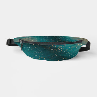Vague de particules Turquoises et d'or Abstraites