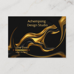 Vague d'or liquide – Carte de visite Signature Opu