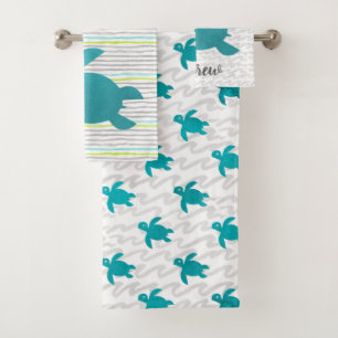Vague et rayures de Shibori de tortue de mer
