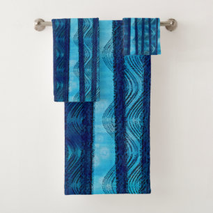 Vague Rétro Bleu Motif Unique Cool