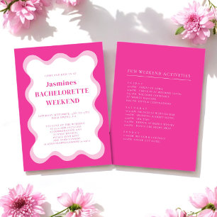Vague rose moderne fun bachelorette Invitation