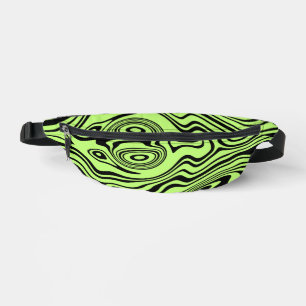Vagues Black Neon Green Fanny Pack - Choisir les c