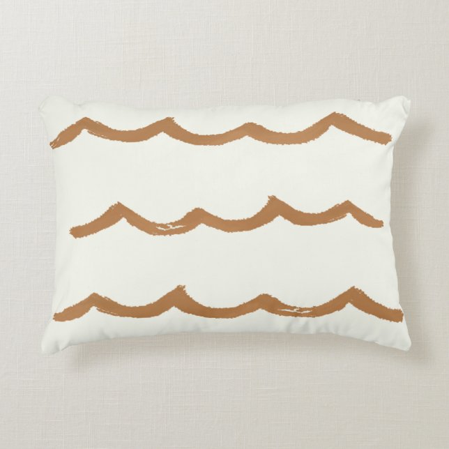 Vagues coussin en rouille, coussin dortoir, coussi (Devant)